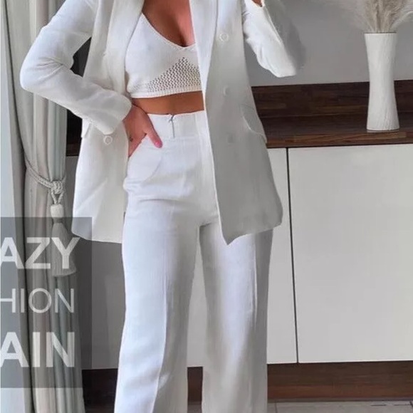 Zara High-waisted Straight Cut Trousers-S - Picture 7 of 12